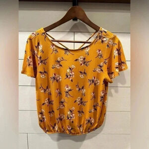 Rewind Yellow Crop Top- medium